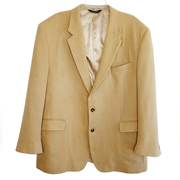 Jos. A. Bank Other - Jos A. Banks Men’s Beige Tan 100% Camel Hair Sports Jacket Blazer Size 50 L